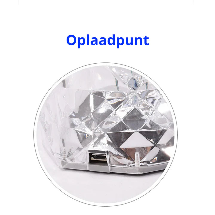 Led kristal lamp met 16 kleuren.